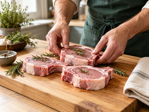 Symbolmotiv für das Metzgerhandwerk und die Verarbeitung von Schweinefleisch.